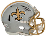 Drew Brees Signed New Orleans Saints FLASH Riddell Speed Mini Helmet - (Beckett)