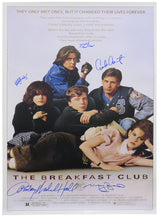 The Breakfast Club Cast Signed The Breakfast Club 27x40 Full Size Movie Poster (Estevez, Ringwald, Nelson, Hall, Sheedy)