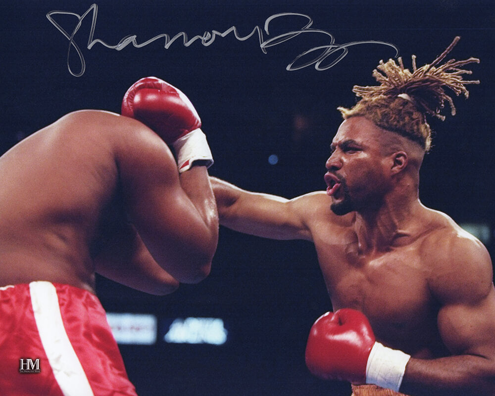Shannon Briggs Signed Boxing Punching Action 8x10 Photo
