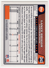 Lance Briggs Signed Chicago Bears 2008 Topps Football Trading Card #243