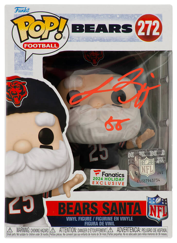 Lance Briggs Signed Chicago Bears SANTA Funko Pop Doll #272