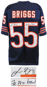 Lance Briggs Signed Navy Custom Football Jersey w/7x Pro Bowl