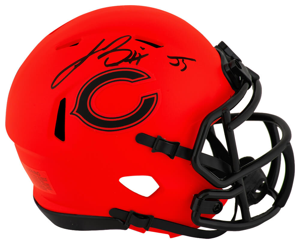 Lance Briggs Signed Chicago Bears RAVE Riddell Speed Mini Helmet