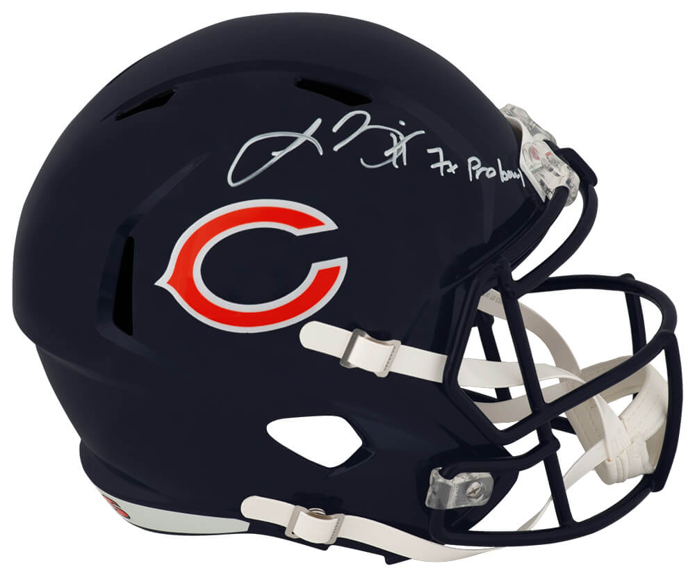 Lance Briggs Signed Chicago Bears Riddell Full Size Speed Replica Helmet w/7x Pro Bowl - (In White)