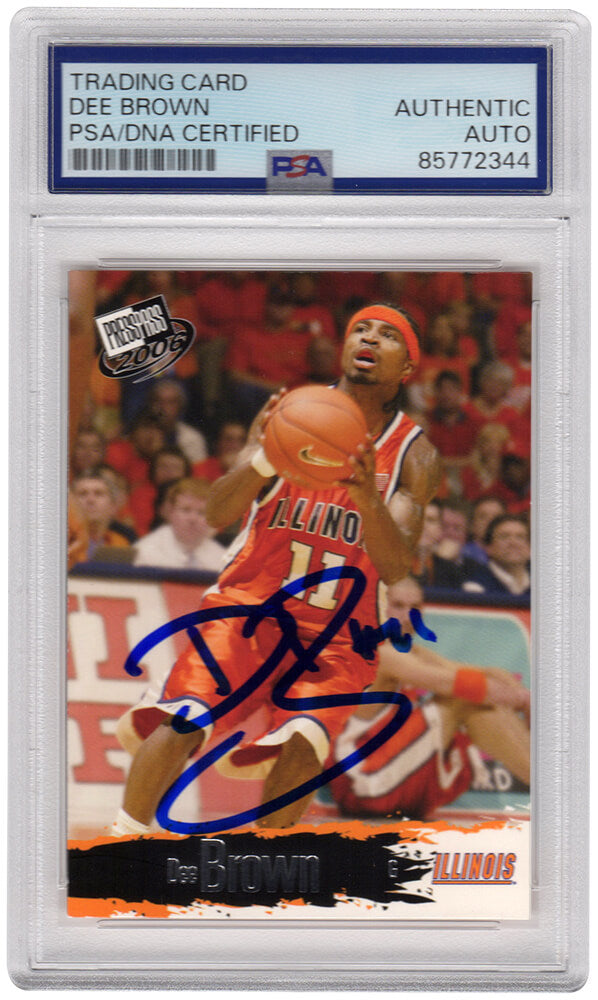 Dee Brown Signed 2006 Press Pass Gold Basketball Trading Card #7 - (PSA Encapsulated)