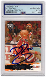 Dee Brown Signed 2006 Press Pass Gold Basketball Trading Card #7 - (PSA Encapsulated)