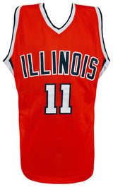 Dee Brown Signed Orange Custom Basketball Jersey w/2005 Big 10 POY