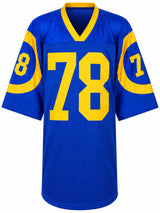 Roger Brown Signed Blue Throwback Custom Football Jersey w/8 Yrs All Pro