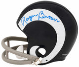Roger Brown Signed Los Angeles Rams Throwback 2-Bar Riddell (VSR4) Mini Helmet