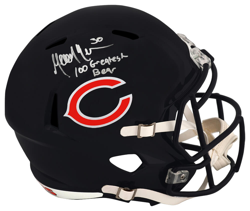 Mike Brown Signed Chicago Bears Riddell Full Size Speed Replica Helmet w/100 Greatest Bear