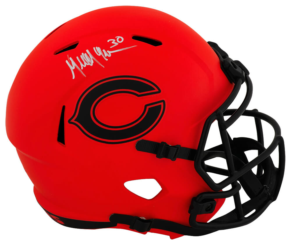 Mike Brown Signed Chicago Bears RAVE Riddell Full Size Speed Replica Helmet