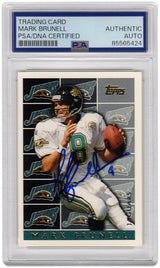 Mark Brunell Signed Jacksonville Jaguars 1995 Topps Football Trading Card #461 - (PSA Encapsulated)