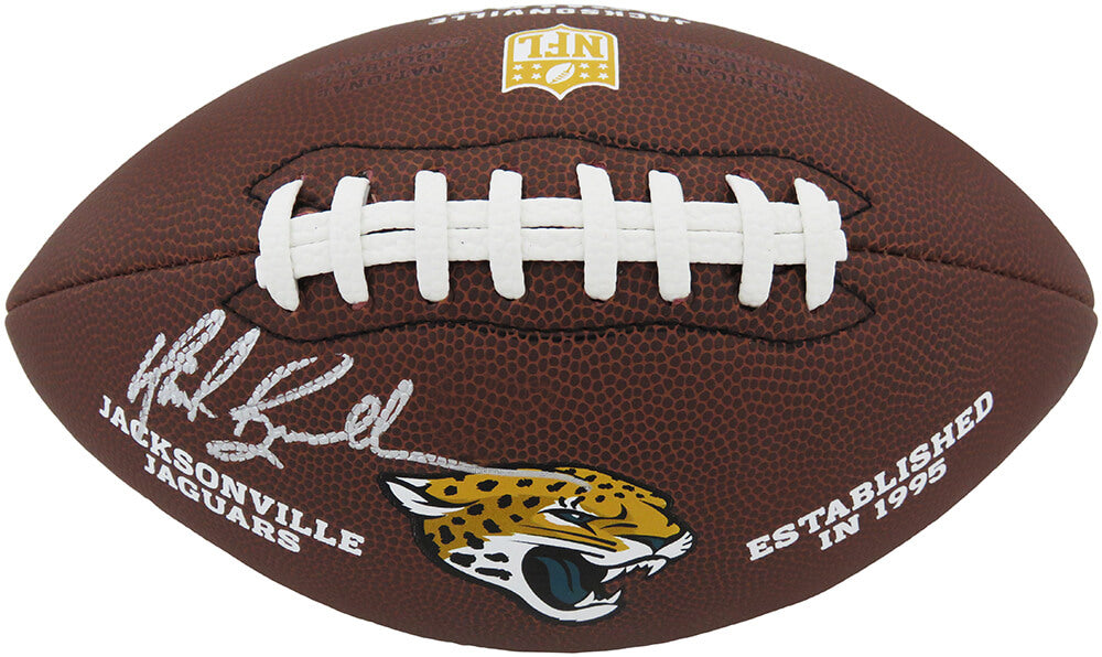 Mark Brunell Signed Jaguars Wilson Brown Team Logo Full Size Football