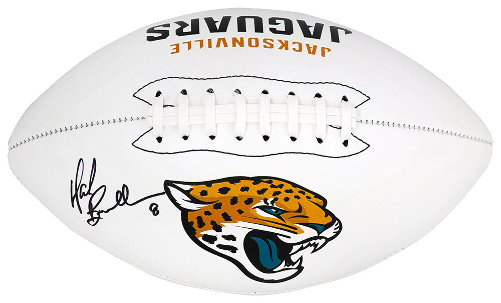 Mark Brunell Signed Jacksonville Jaguars Logo Franklin White Football