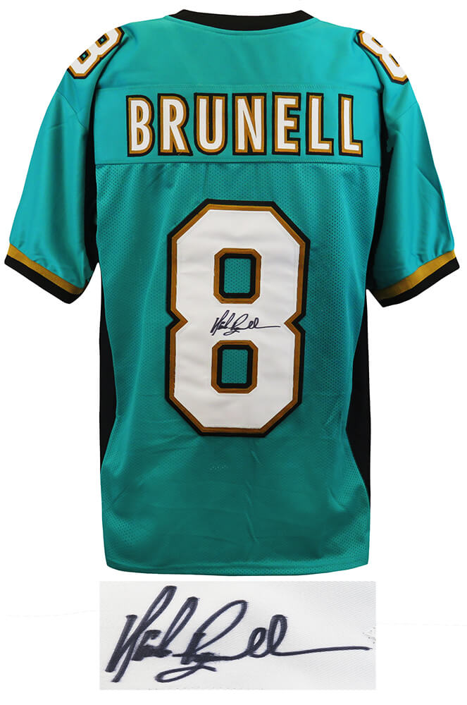 Mark Brunell Signed Teal T/B Custom Football Jersey