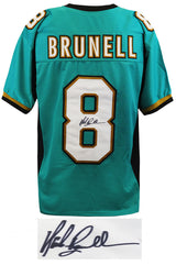 Mark Brunell Signed Teal T/B Custom Football Jersey