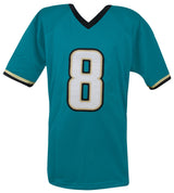 Mark Brunell Signed Teal Custom Football Jersey w/3x Pro Bowl
