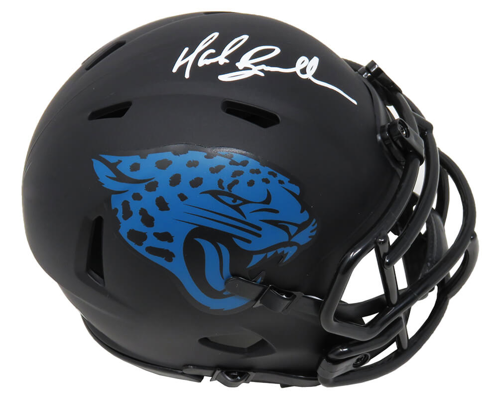 Mark Brunell Signed Jacksonville Jaguars Eclipse Black Matte Riddell Speed Mini Helmet