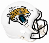 Mark Brunell Signed Jaguars 2024 Alternate White Riddell Full Size Speed Replica Helmet w/3x Pro Bowl