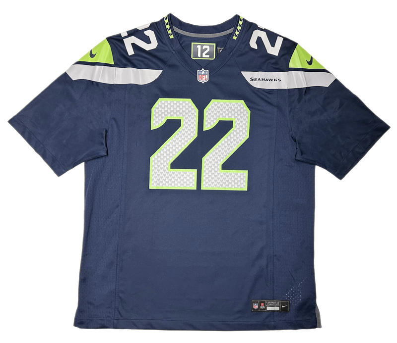 Rashid Shaheed Autographed Seattle Seahawks Navy Nike Game Jersey Beckett Witnessed