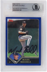 Mark Buehrle Signed Chicago White Sox 2003 Topps Baseball Card #47 - (Beckett Encapsulated)