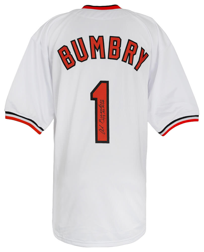 Al Bumbry Signed White Throwback Custom Baseball Jersey w/1973 AL ROY