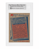 Jeff Burroughs Signed Rangers 1982 Topps Kmart Baseball Trading Card #25 - (Beckett - Auto Sticker)