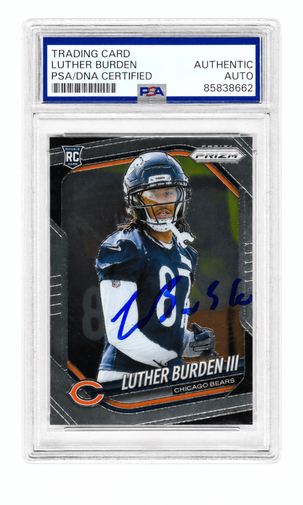 Luther Burden III Signed Chicago Bears 2025 Panini Prizm Rookie Football Card #331 - (PSA Encapsulated)