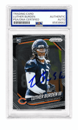 Luther Burden III Signed Chicago Bears 2025 Panini Prizm Rookie Football Card #331 - (PSA Encapsulated)
