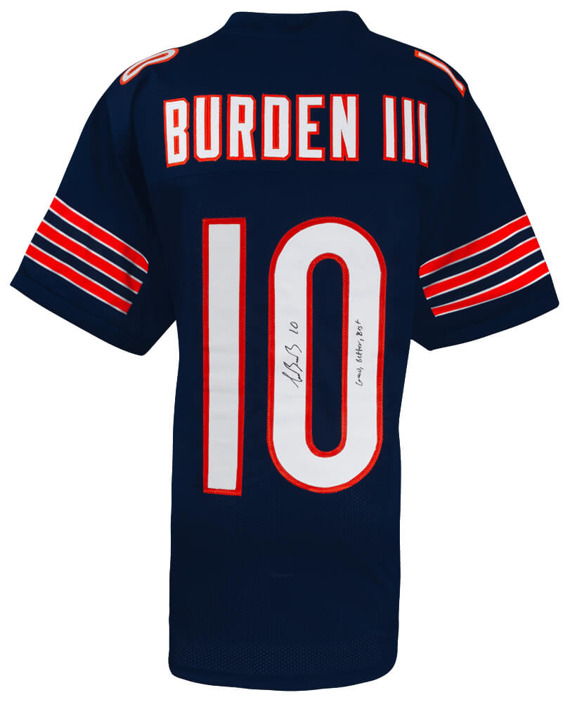Luther Burden III Signed Navy Custom Football Jersey w/Good, Better, Best