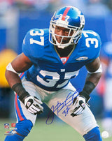 James Butler Signed New York Giants Blue Jersey 16x20 Photo