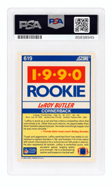 LeRoy Butler Signed 1990 Score Rookie Football Trading Card #619 - (PSA Encapsulated)