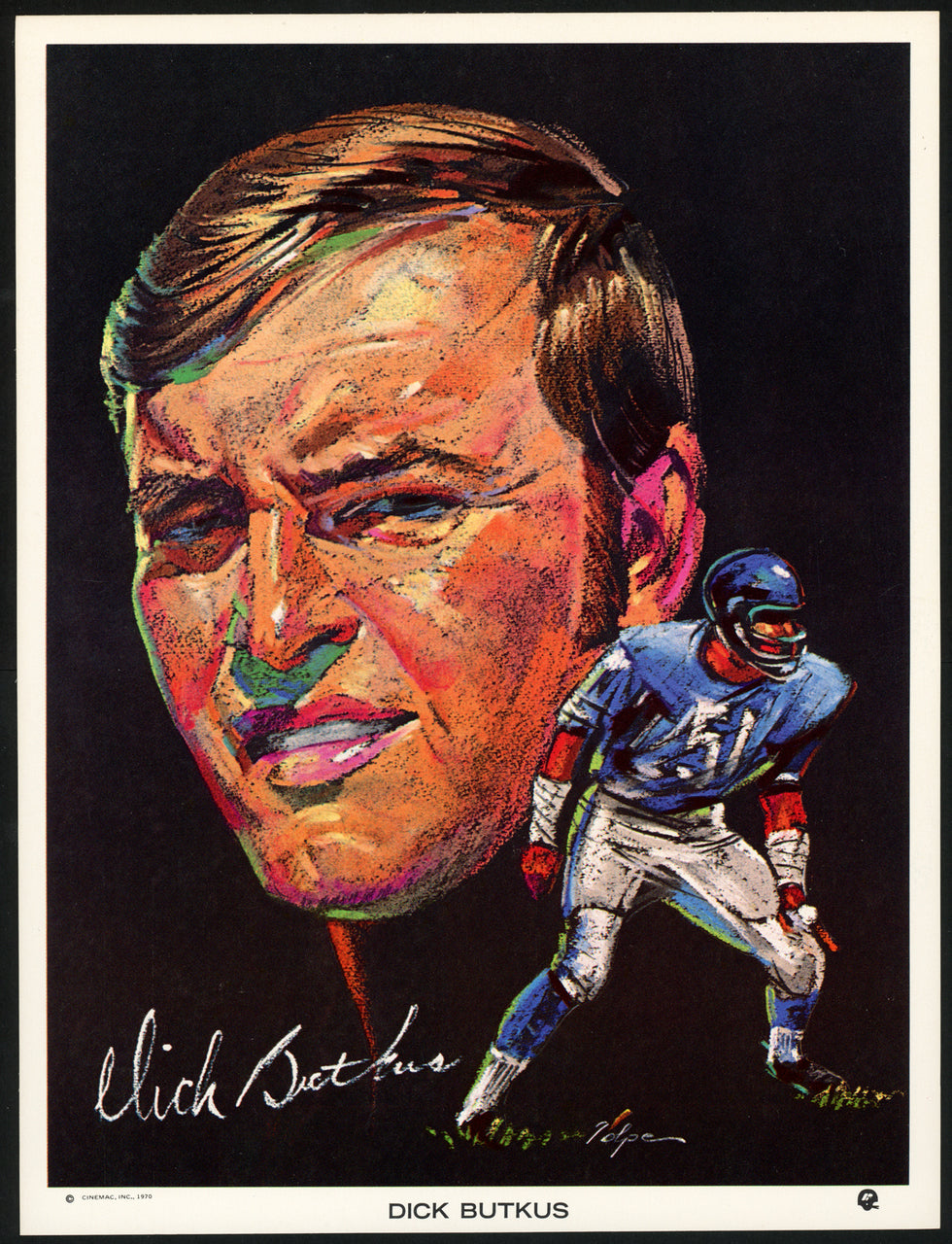 1970 Clark Oil Volpe Card Set (8) Chicago Bears Including Dick Butkus SKU #148053