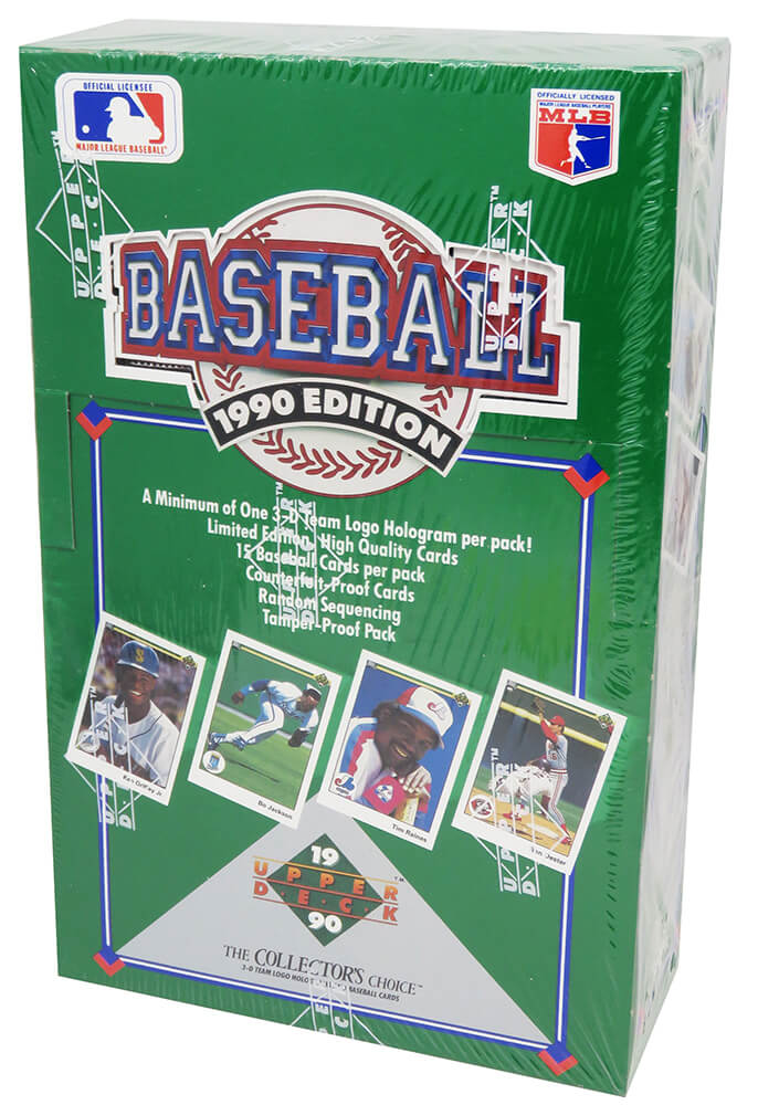 1990 Upper Deck Baseball Low # Series Factory Sealed Wax Box - 36 Packs