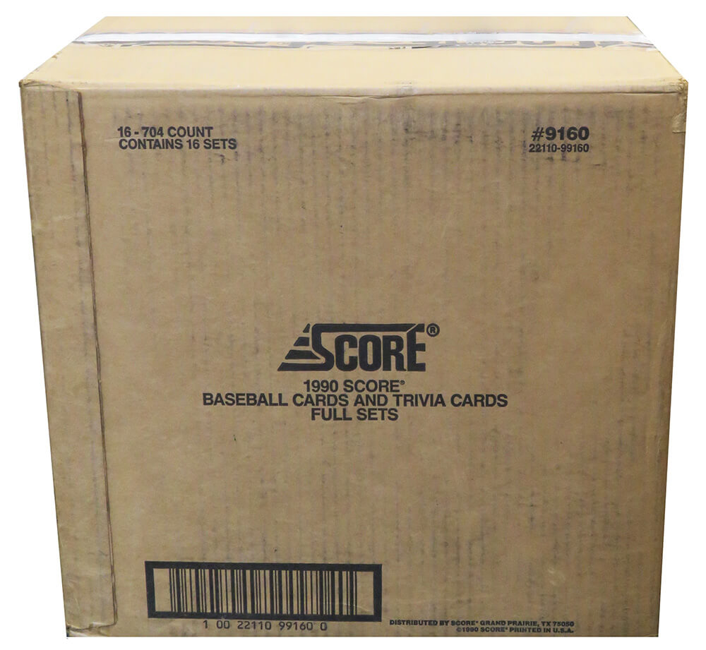 1990 Score Baseball Factory Sealed Set Case (16 Sets In Case) (Thomas/Deion RC's)