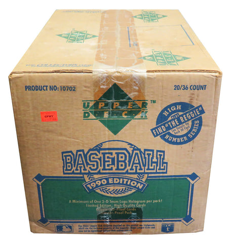 1990 Upper Deck Baseball High # Series Factory Sealed Case - 20 Boxes (Find the Reggie)
