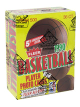 1990-91 Fleer Basketball Unopened Wax Box BBCE Wrapped From A Sealed Case (FASC) - 36 Packs