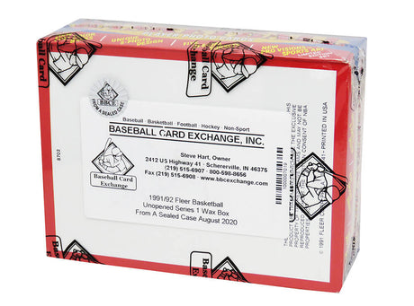1991 Fleer Basketball Series 1 Unopened Wax Box BBCE Wrapped From A Sealed Case (FASC) - 36 Packs