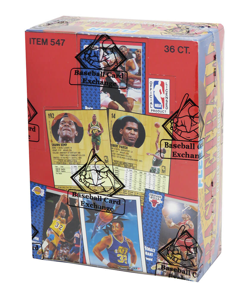 1991 Fleer Basketball Series 1 Unopened Wax Box BBCE Wrapped From A Sealed Case (FASC) - 36 Packs