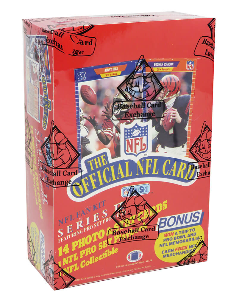 1989 Pro Set Series 2 Football Unopened Wax Box BBCE Wrapped (FASC) - 36 Packs (Sanders, Aikman RC??)