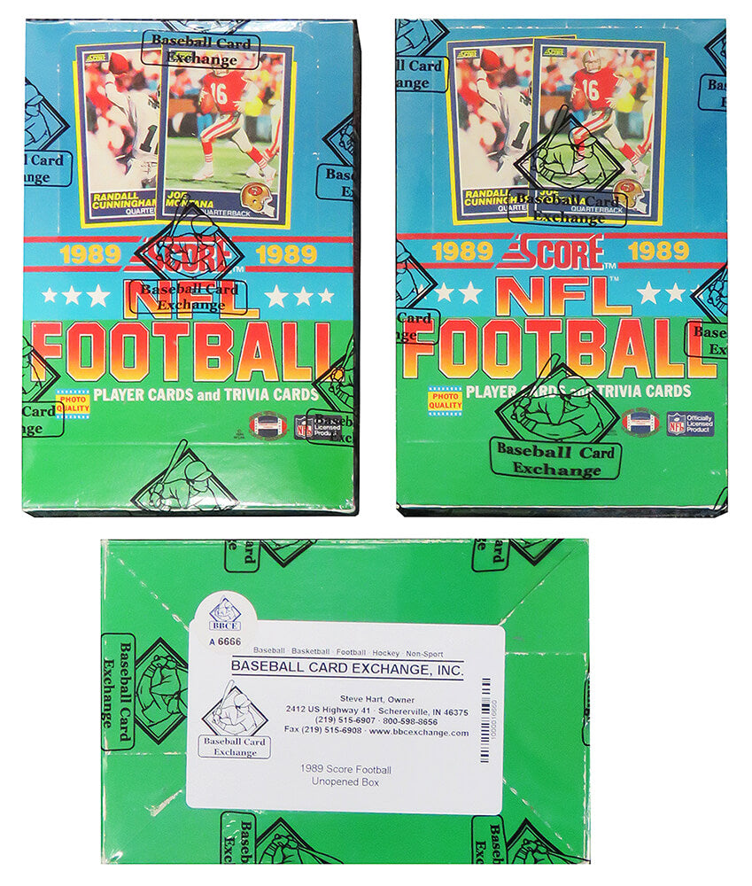 1989 Score Football Unopened Wax Box BBCE Sealed Wrapped - 36 Packs