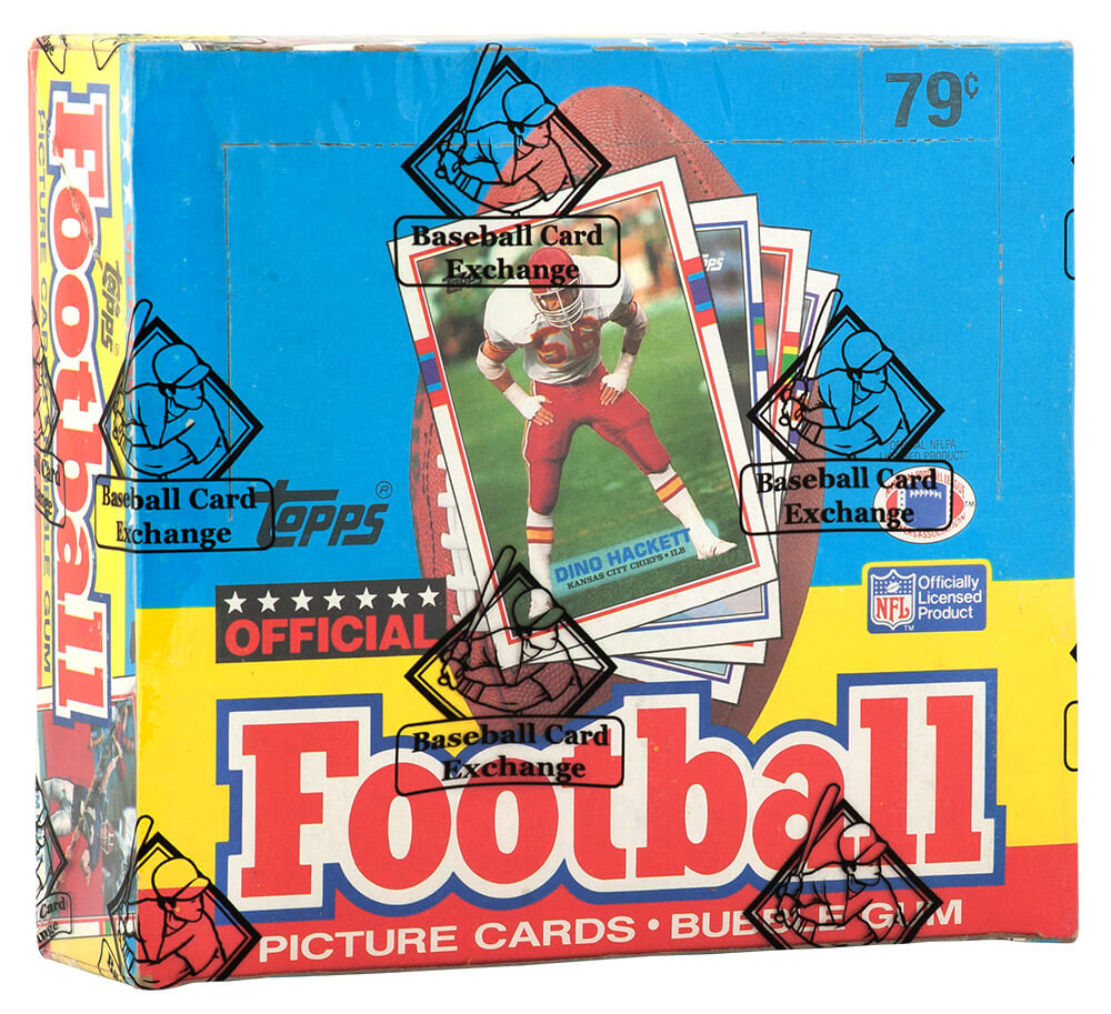 1989 Topps Football Cello Unopened Box BBCE Sealed Wrapped - 24 Packs