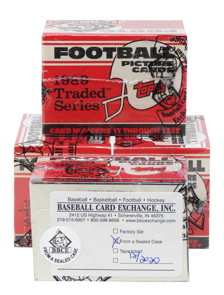 1989 Topps Traded Football Factory Set BBCE Wrapped From A Sealed Case (FASC)
