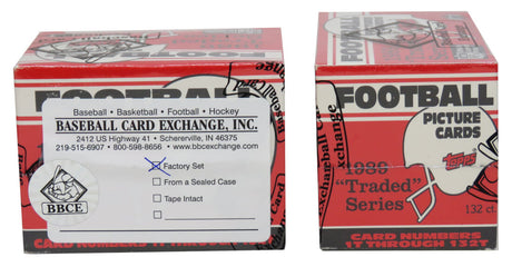 1989 Topps Traded Football Factory Set BBCE Wrapped (Barry Sanders Signed Box)