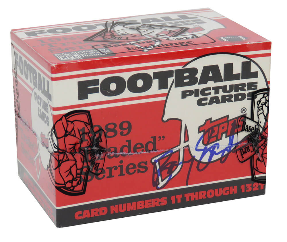 1989 Topps Traded Football Factory Set BBCE Wrapped (Barry Sanders Signed Box)