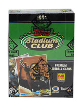 1991 Topps Stadium Club Football Unopened Box BBCE Wrapped From A Sealed Case (FASC)