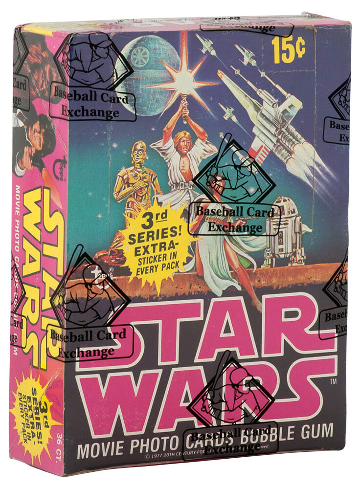 1977 Topps Star Wars Series 3 Unopened Wax Box BBCE Sealed Wrapped - 36 Packs