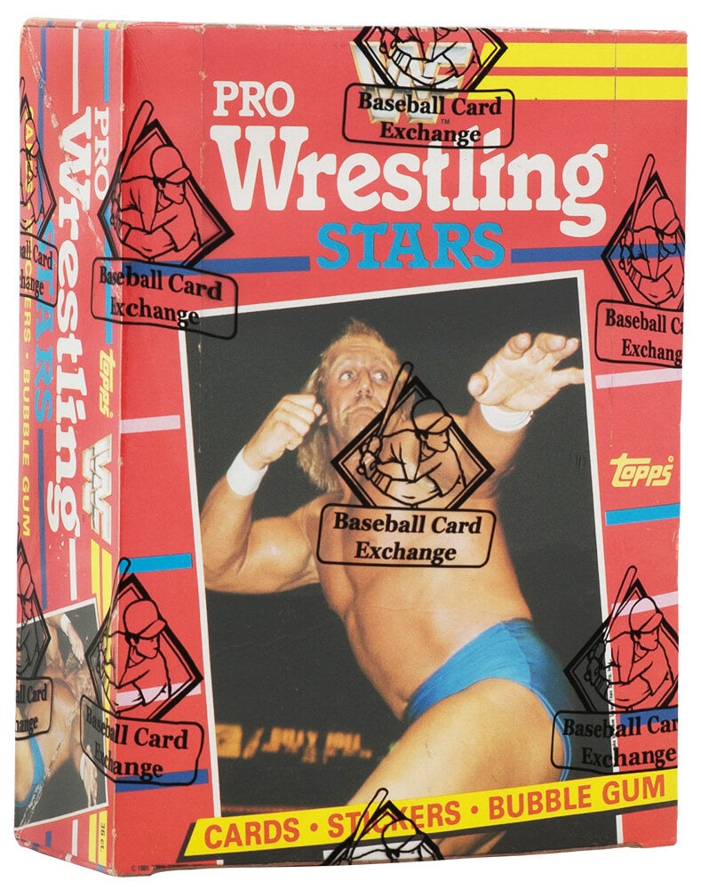 1985 WWF Pro Wrestling Stars Topps Wax Box - BBCE Wrapped - 36 Pack Box (w/Price Tags) (A)