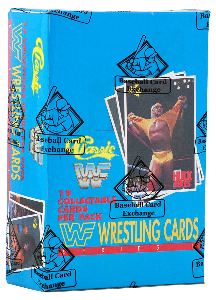 1990 Classic WWF Wrestling Series 1 Wax Box - (BBCE / FASC) - 36 Pack Box