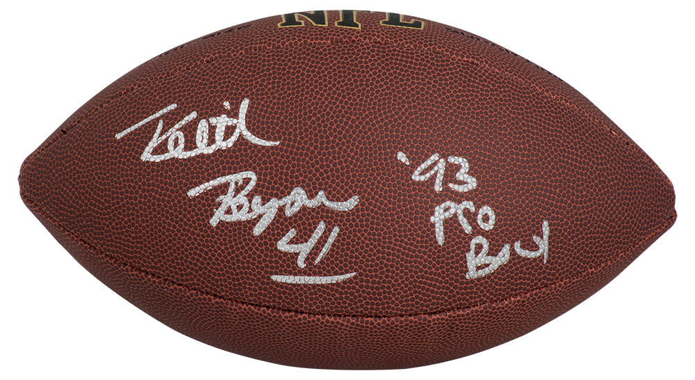 Keith Byars Signed Wilson Super Grip Full Size NFL Football w/93 Pro Bowl